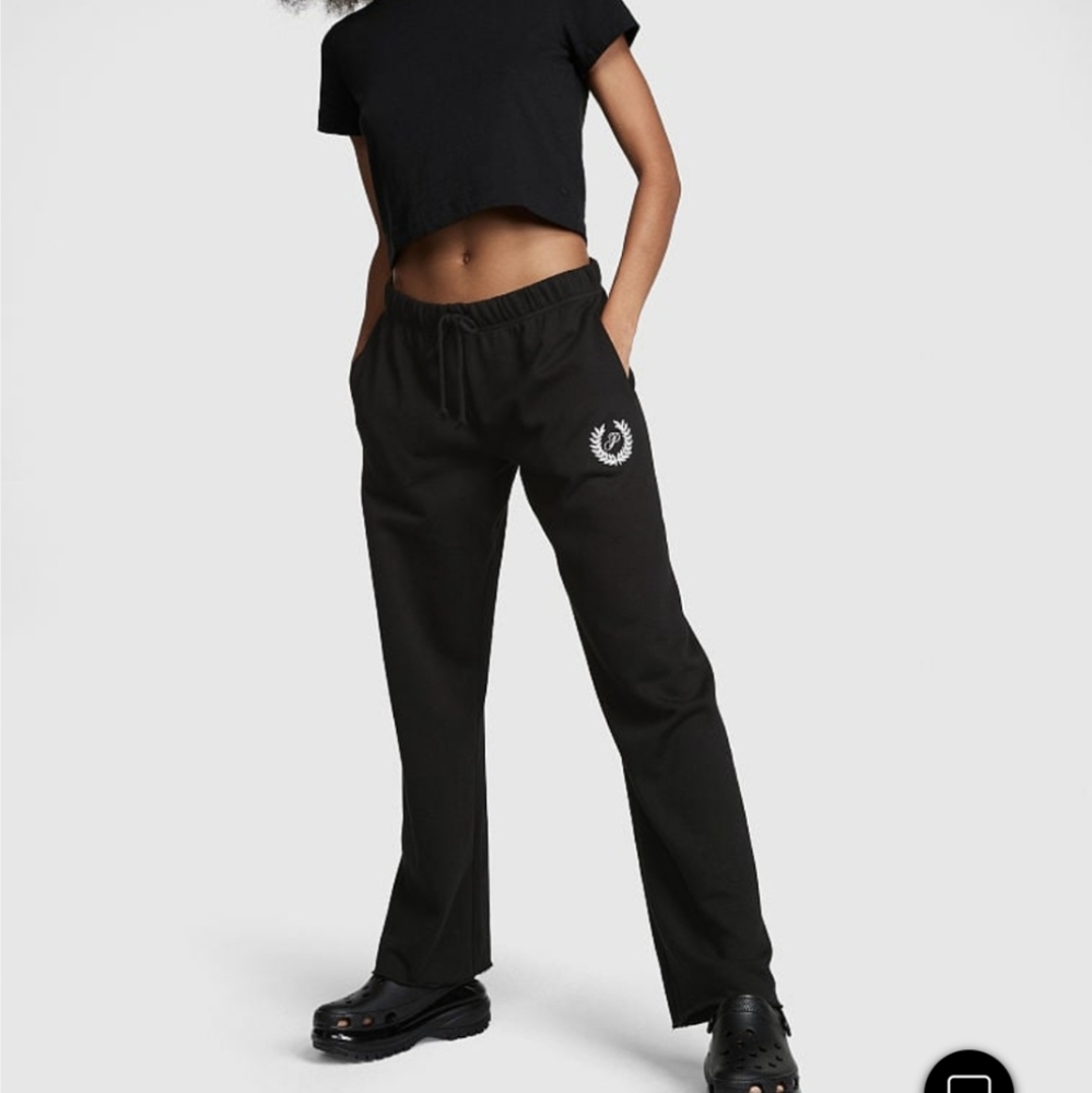 NWT Pink Everyday Fleece Classic Sweatpants, Black XL